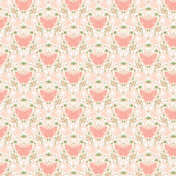 Serenity Blooms - Sacred Flight Peach - Cotton Fabric