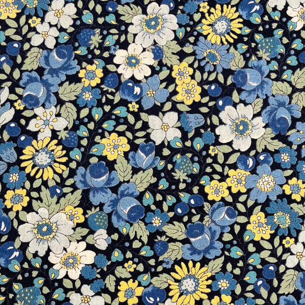 Sevenberry Petite Garden - Navy Flowers - Cotton Fabric