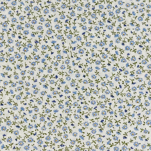 Sevenberry Petite Garden - Ditsy Blue Flowers - Cotton Fabric