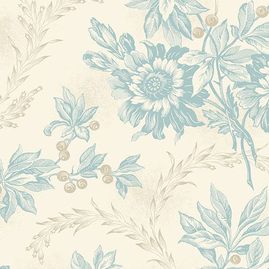 Sewing Bird - Embroidery Wheat - Cotton Fabric