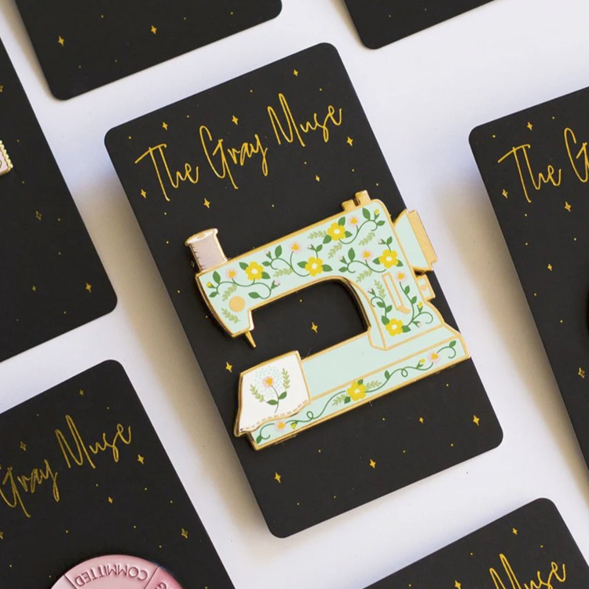 Sewing Machine Enamel Pin