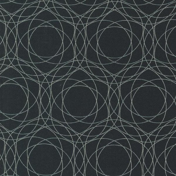 Shimmer by Zen Chic - Crystals Ebony - Cotton Fabric