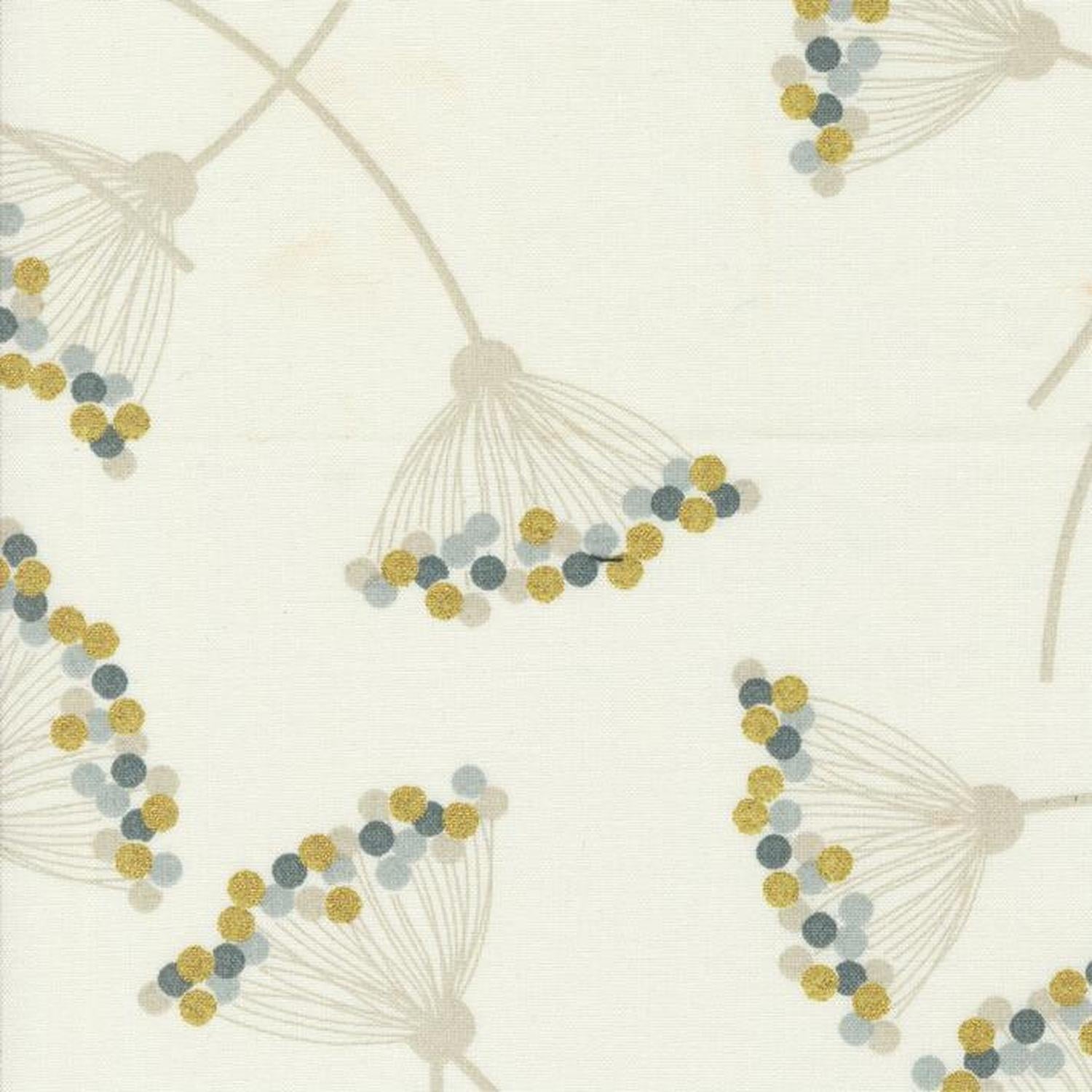 Shimmer by Zen Chic - Dandelion Ivory - Cotton Fabric
