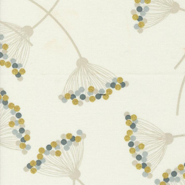 Shimmer by Zen Chic - Dandelion Ivory - Cotton Fabric