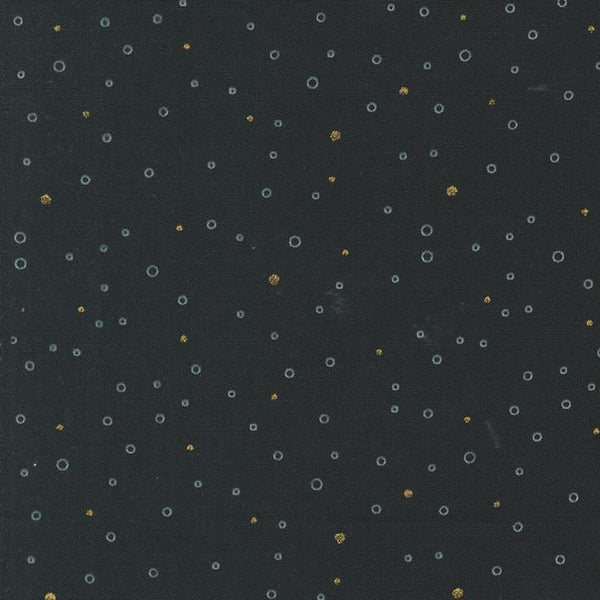 Shimmer by Zen Chic - Snowing Ebony - Cotton Fabric