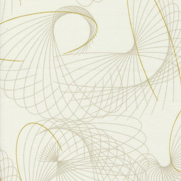 Shimmer by Zen Chic - Winter Winds Ivory - Cotton Fabric