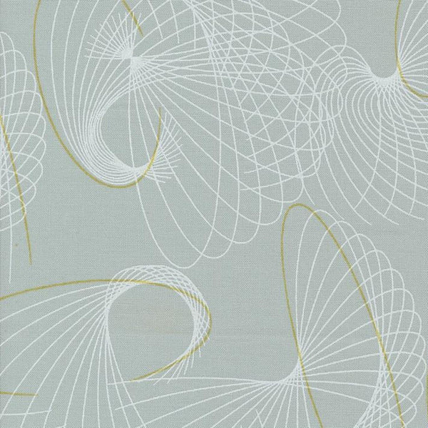 Shimmer by Zen Chic - Winter Winds Silver - Cotton Fabric