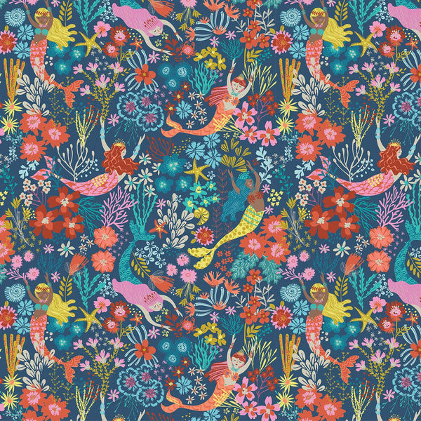 Siren Seas - Coral Queens - Cotton Fabric