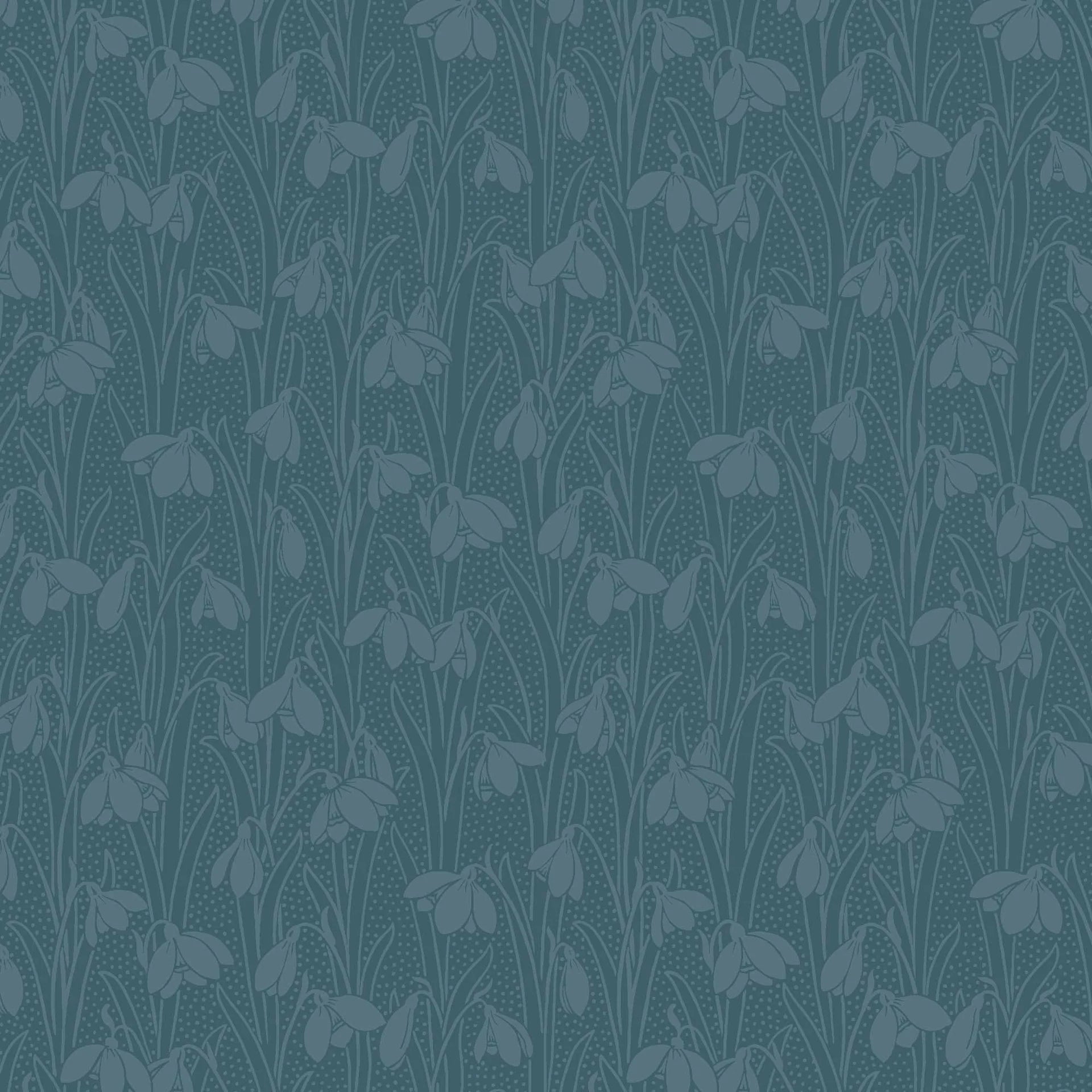 Liberty - Snowdrop Spot - Indigo Delphinium - Cotton Fabric