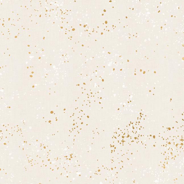 Speckled by Ruby Star - White Gold - Cotton Fabric