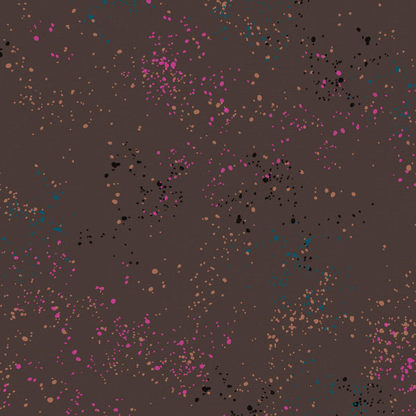 Ruby Star Speckled - Caviar - Cotton Canvas Fabric