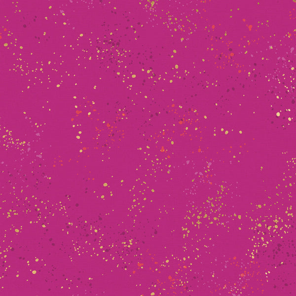Ruby Star Speckled - Berry - Cotton Canvas Fabric