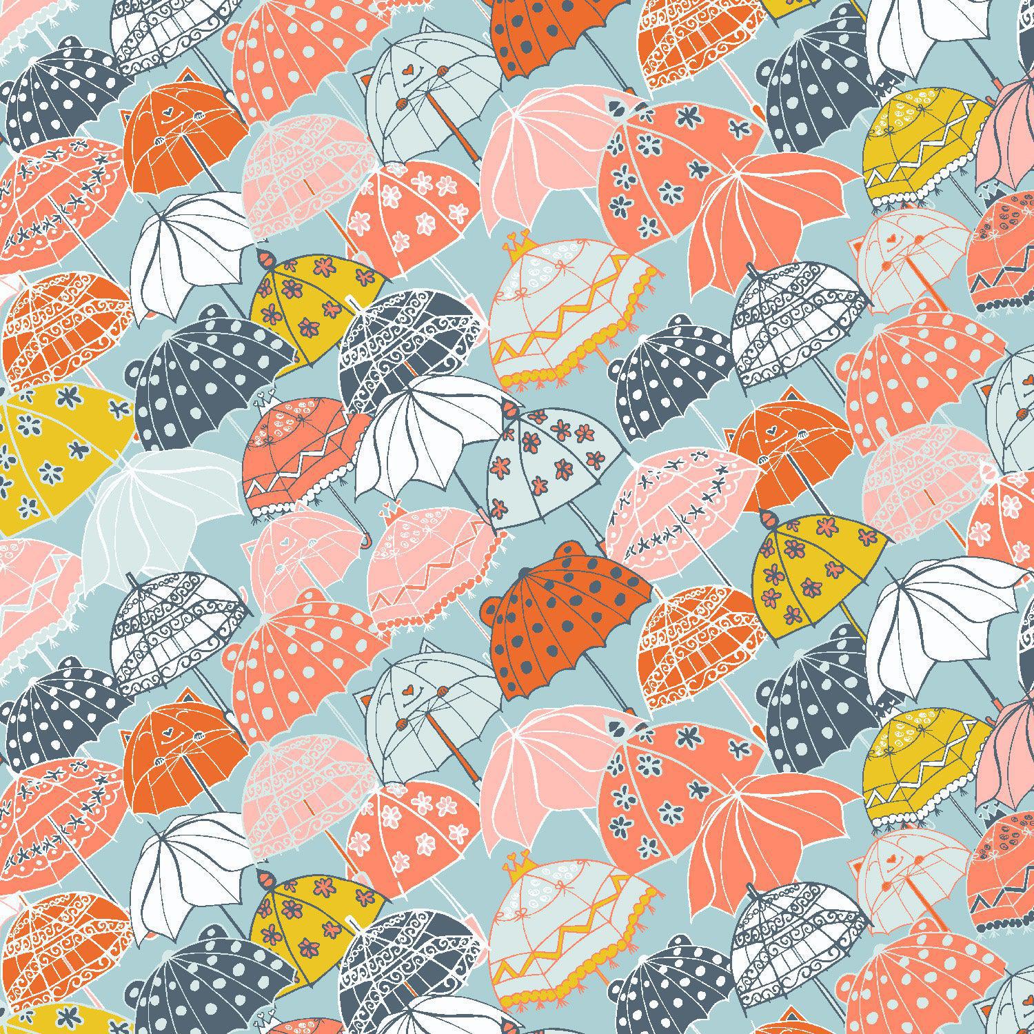 Splish Splash - Under My Umbrella - Cotton Fabric