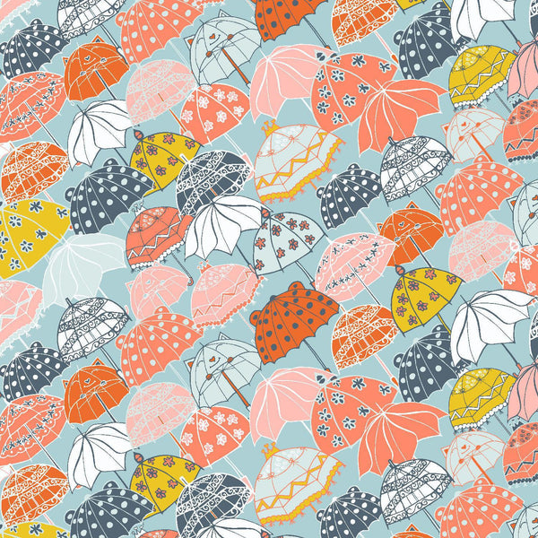 Splish Splash - Under My Umbrella - Cotton Fabric
