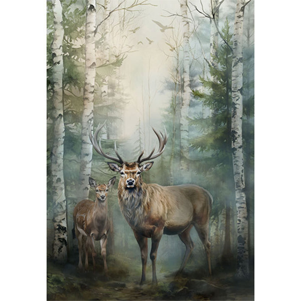 Stag and Stone - Fabric Panel