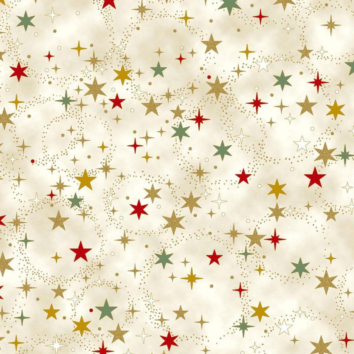 Christmas Time - Holiday Stars on Cream