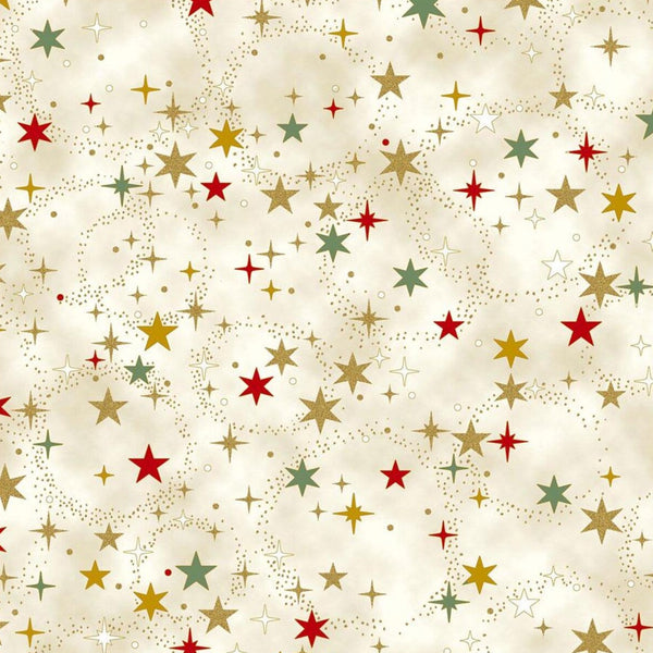 Christmas Time - Holiday Stars on Cream