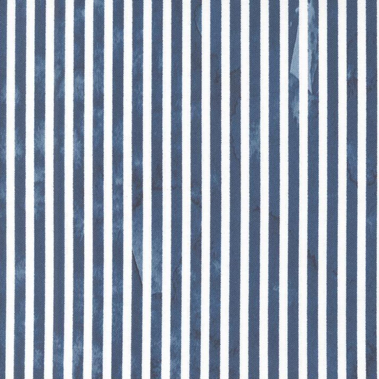 Sunshine and Blue Skies by Create Joy Project - Indigo Stripes - Cotton Fabric
