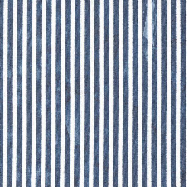 Sunshine and Blue Skies by Create Joy Project - Indigo Stripes - Cotton Fabric