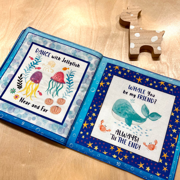 Swim With Me - Fabric Book - Cotton Panel