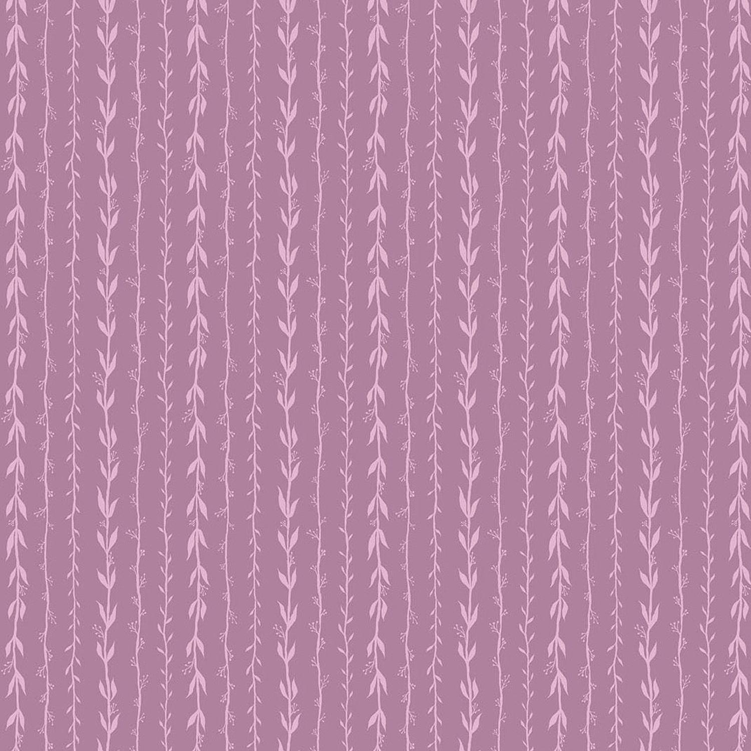 Thicket and Bramble - Stripe Purple - Cotton