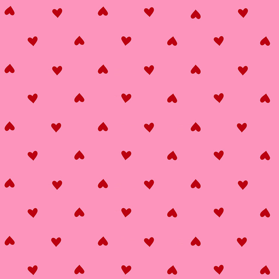 Trinketry by Ruby Star - Hearts Flamingo - Cotton Fabric