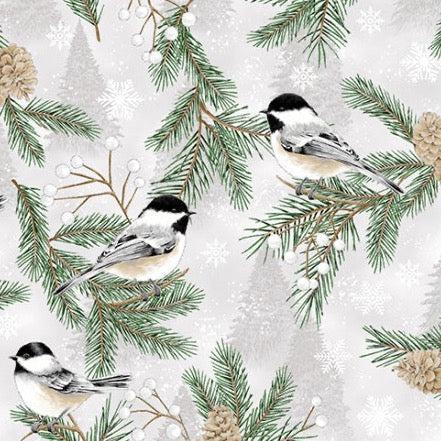 Winter's Eve - Frost Silver - Cotton Fabric