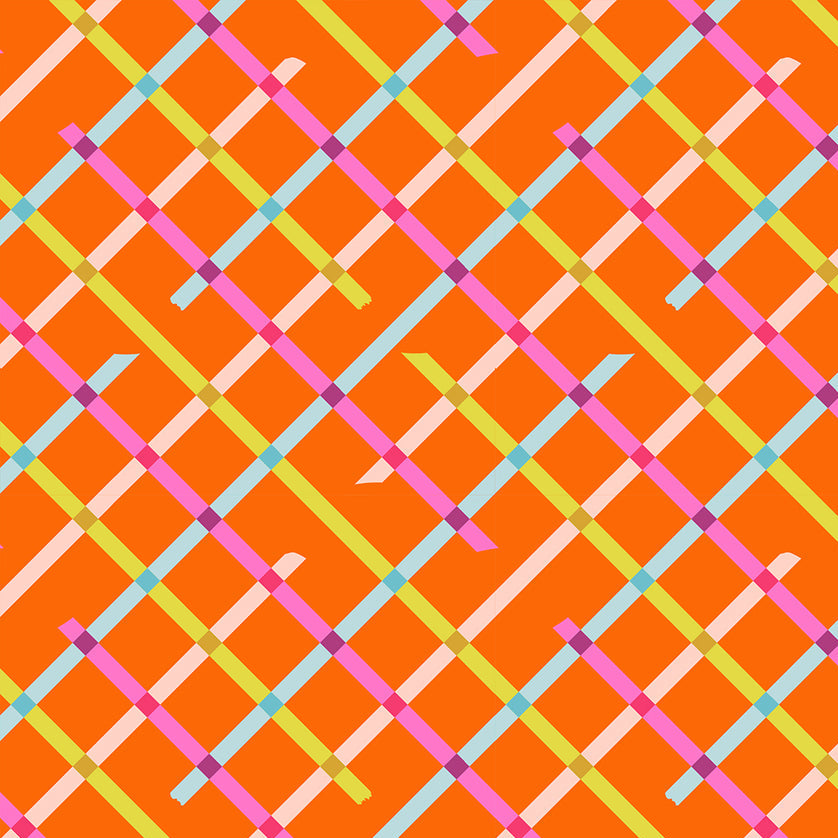 Washi Plus by Ruby Star - Off Grid Checks Goldfish - Cotton Fabric