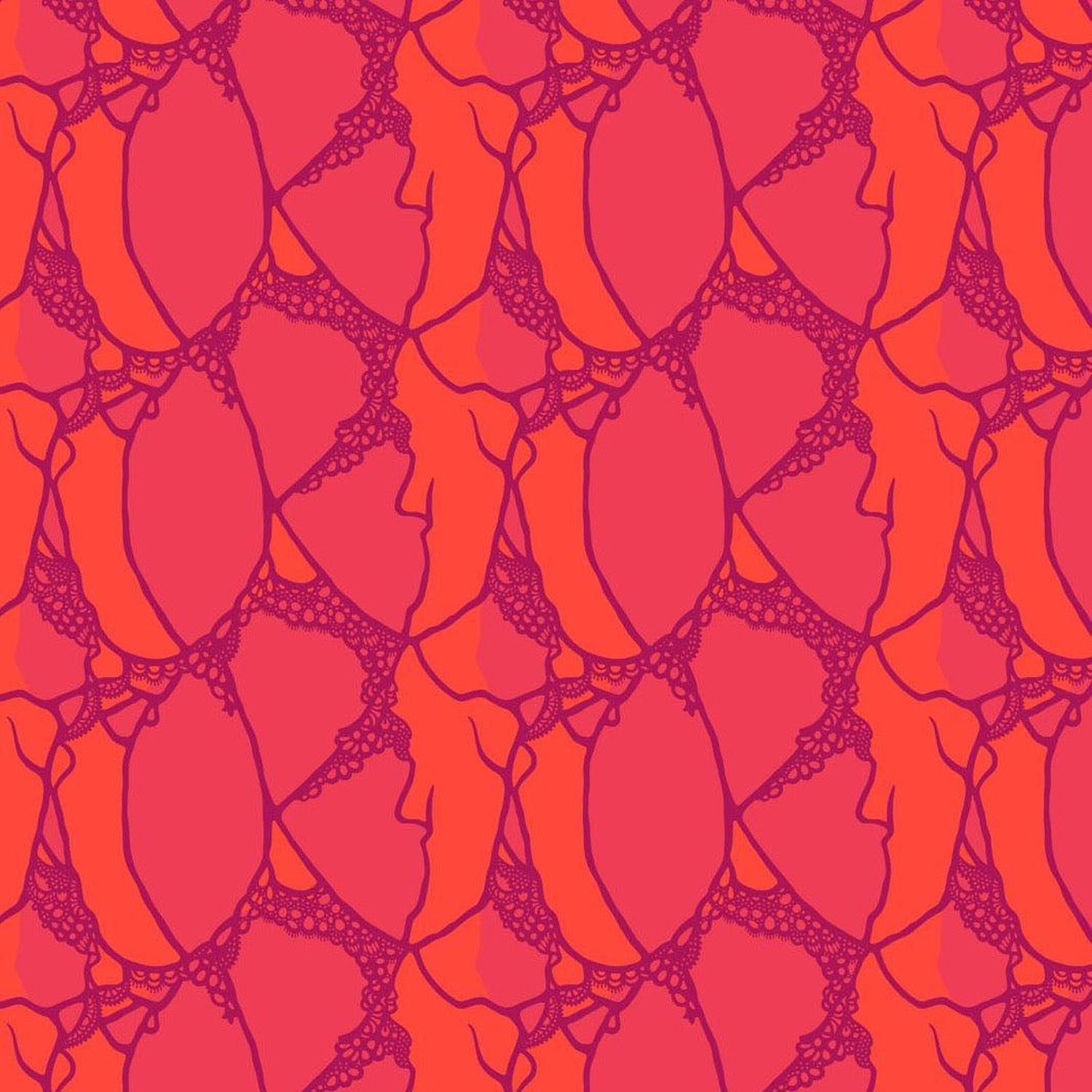 Wild Abandon Entangled Flame Cotton Fabric