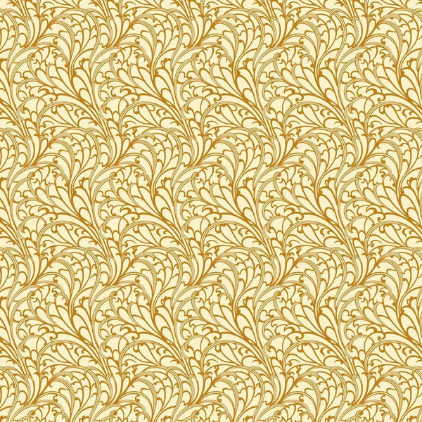 Wild Abandon Passing Fancy Gold Cotton Fabric