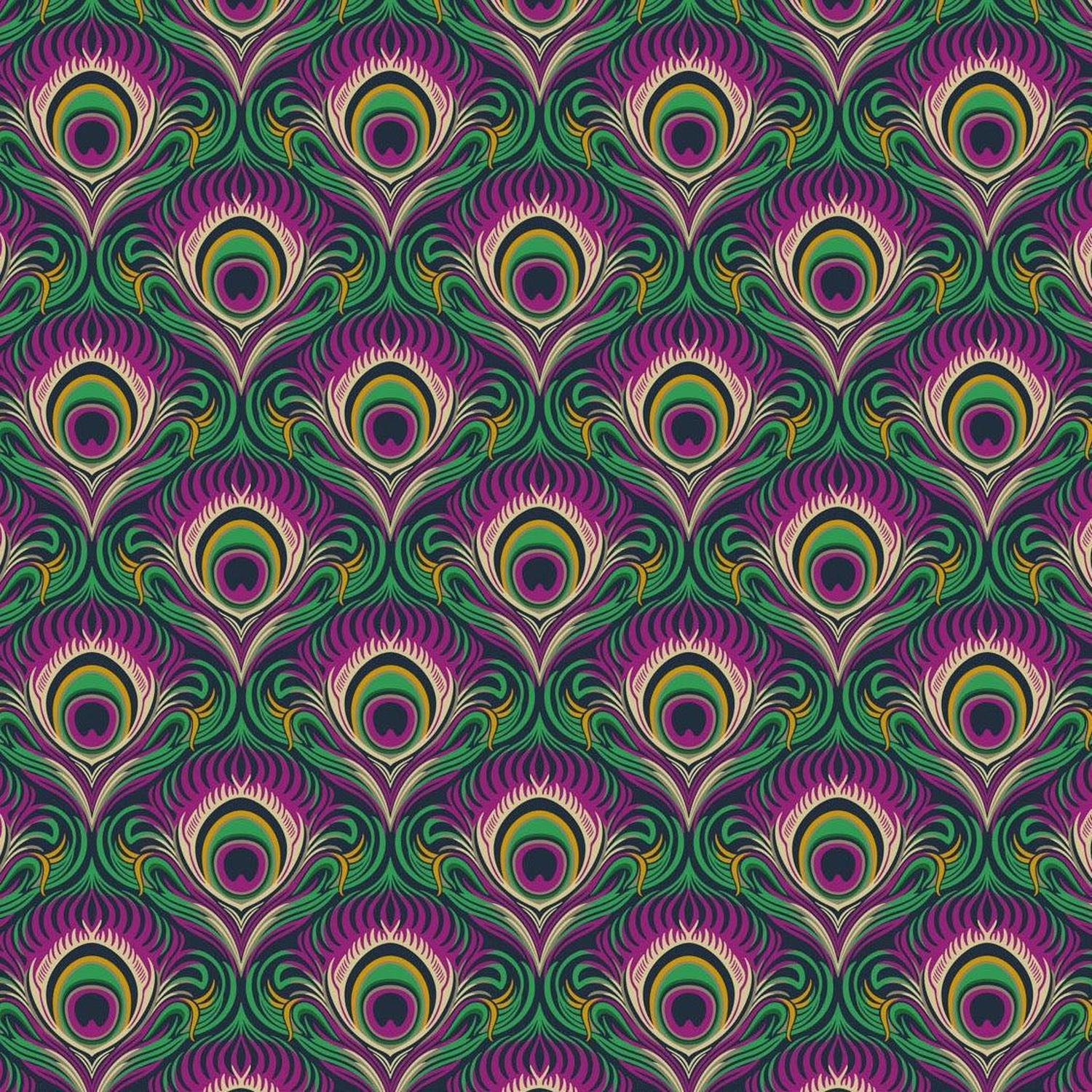 Wild Abandon Seduction Midnight Cotton Fabric