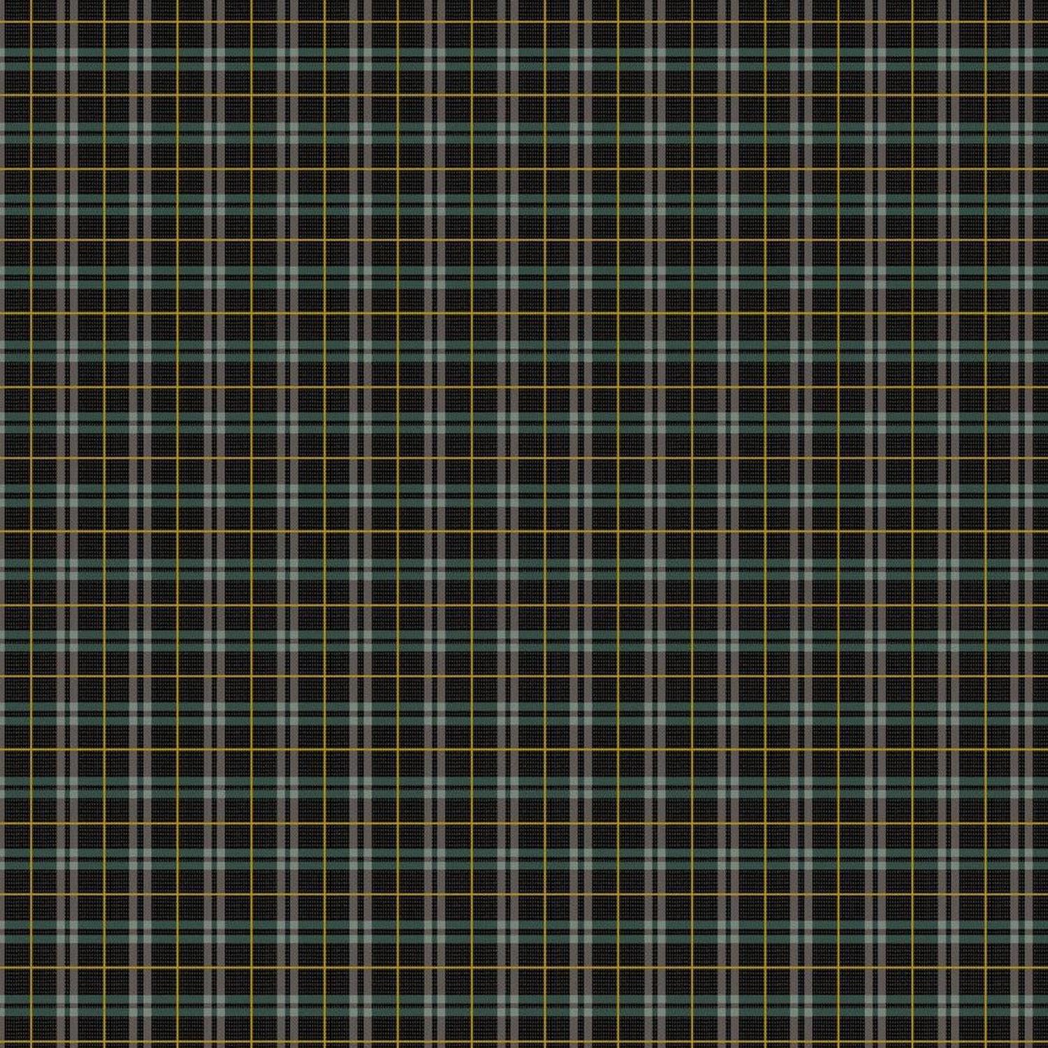 Winter Dreams - Gingham Black - Cotton Fabric