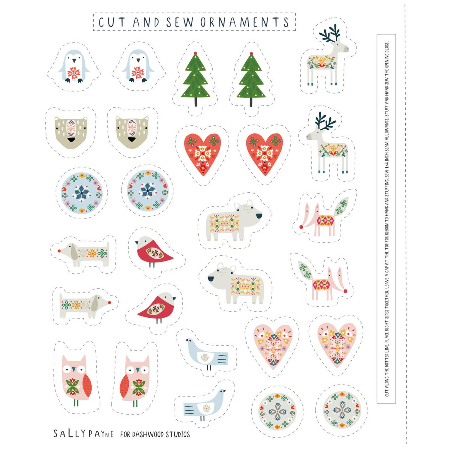 Winter Folk Ornaments Kit
