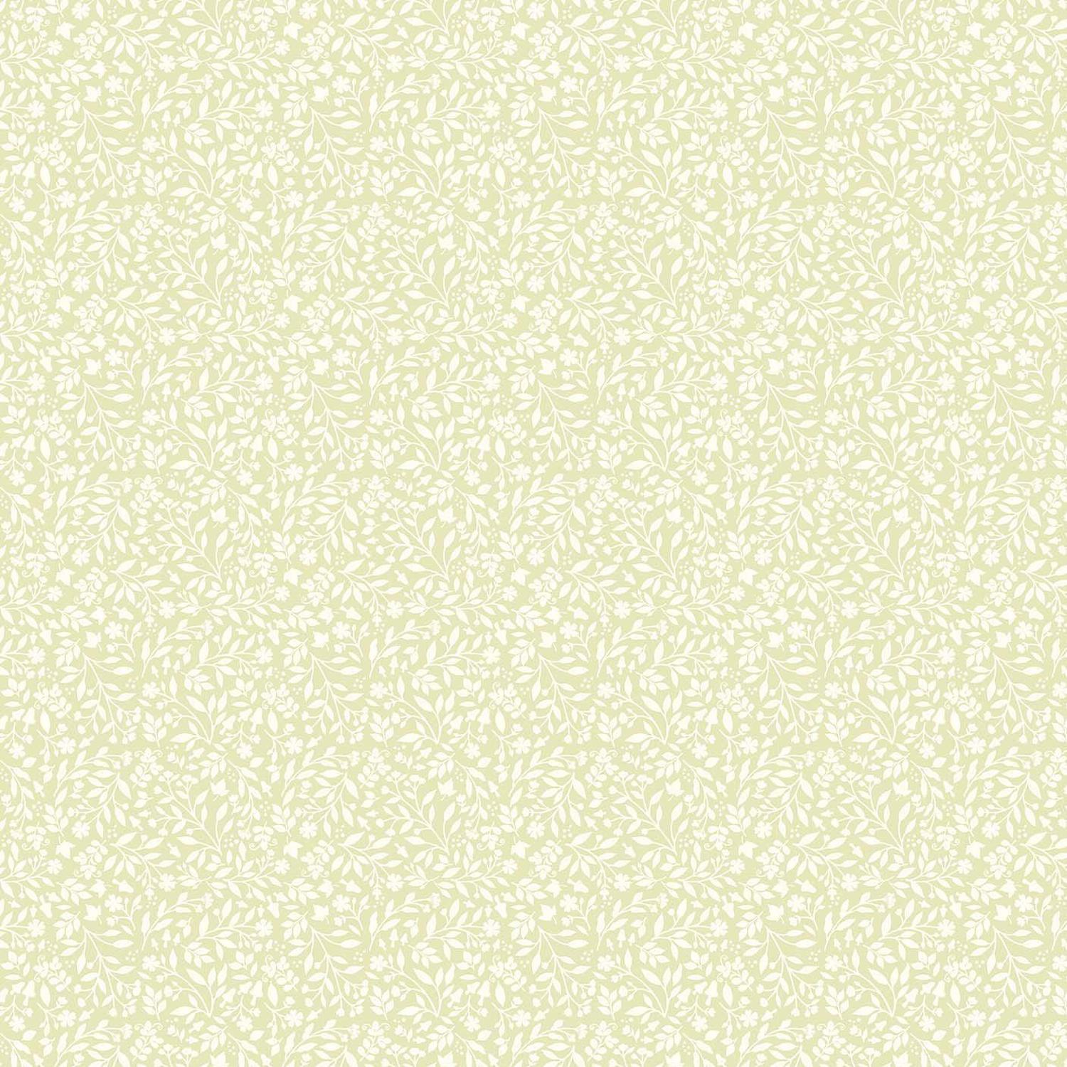 Woodland Babes - Tone on Tone - Cream Green - Cotton Fabric