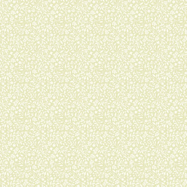 Woodland Babes - Tone on Tone - Cream Green - Cotton Fabric