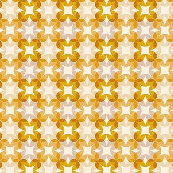 Woodland Park by Ruby Star - Flower Plaid Goldenrod - Cotton Fabric