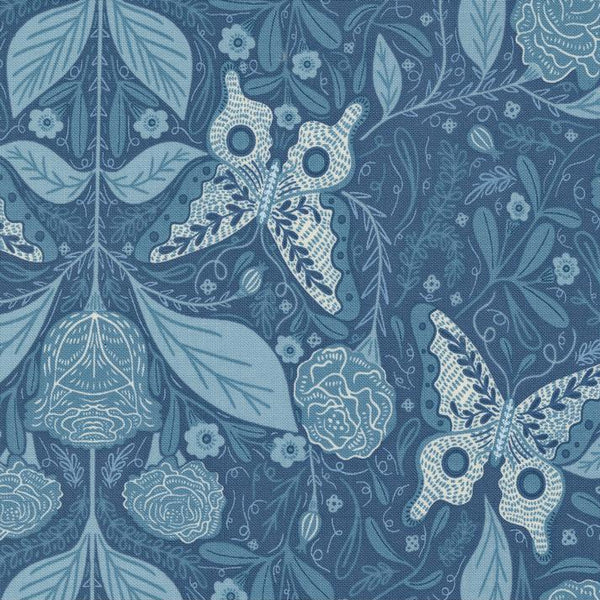 Woodland Wonder by Gingiber - Vintage Butterfly Dusk - Cotton Fabric