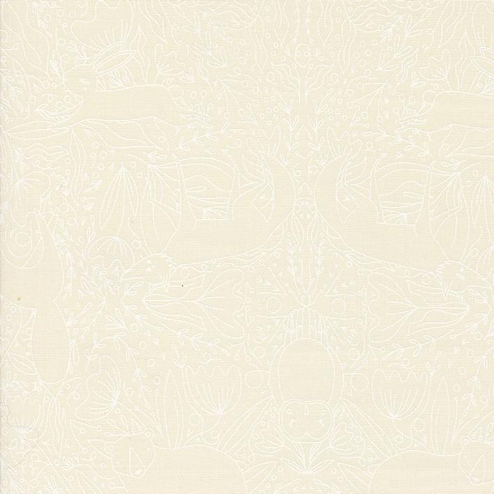 Woodland Wonder by Gingiber - Frolic Cloud White - Cotton Fabric