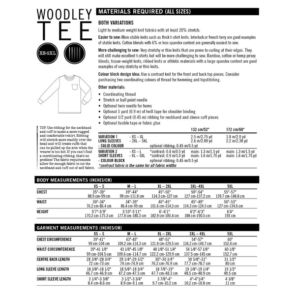 Woodley Tee Pattern