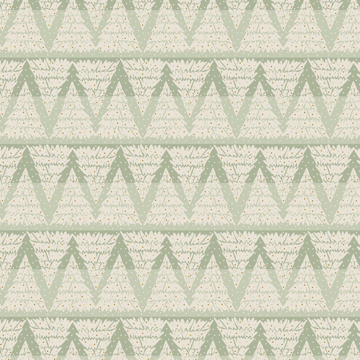 Tinsel on the Trail - Hemlock - Cotton Fabric