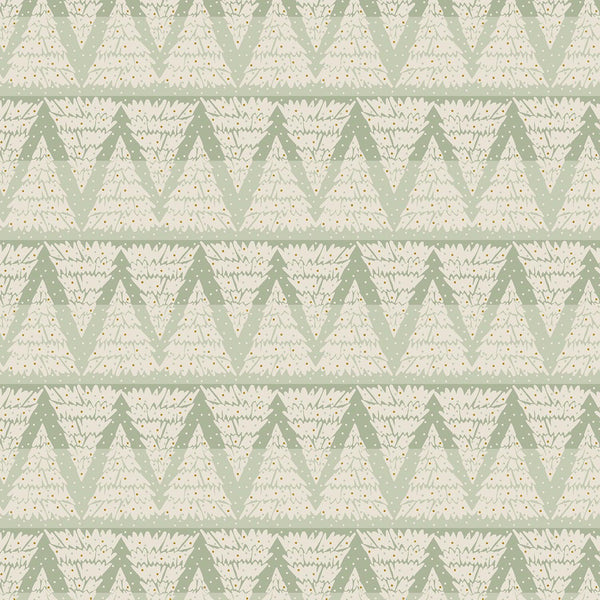 Tinsel on the Trail - Hemlock - Cotton Fabric