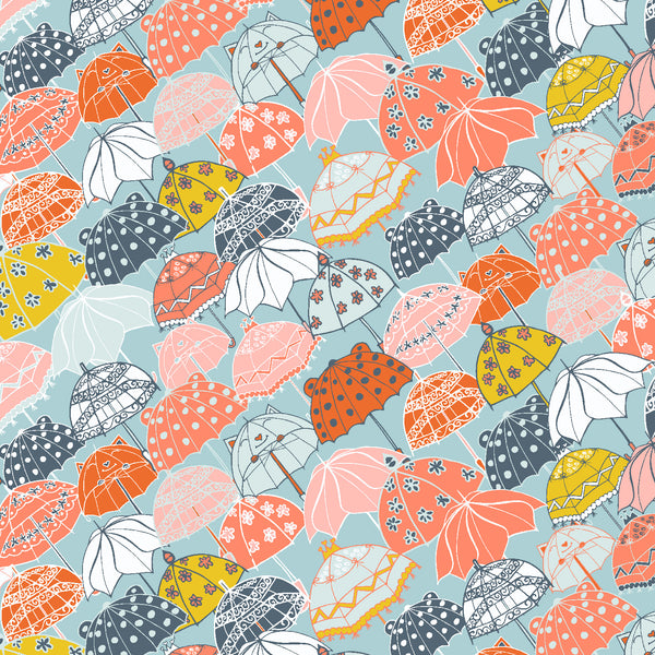 Splish Splash - Under My Umbrella - Cotton Fabric