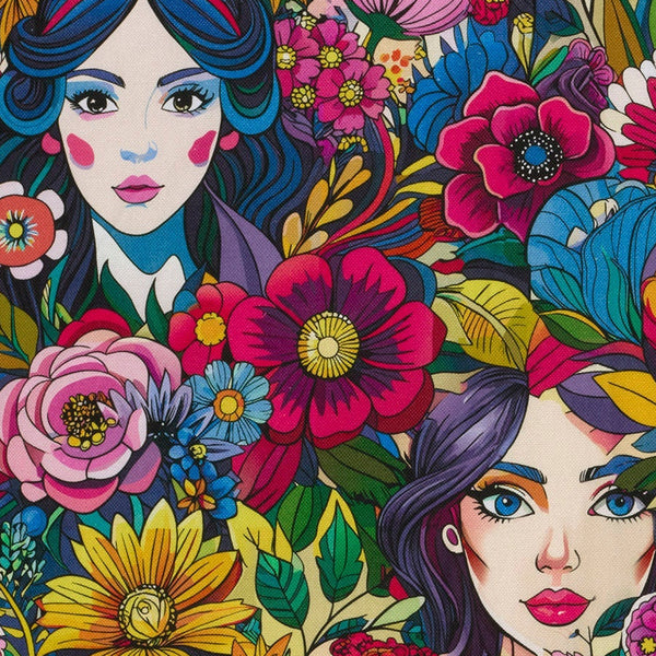 Cotton Canvas - Faces in Colour