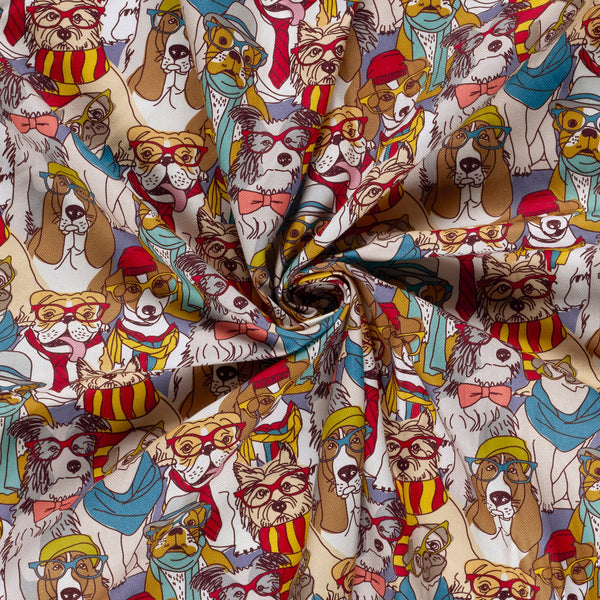 Cotton Canvas - Pop Art Dogs