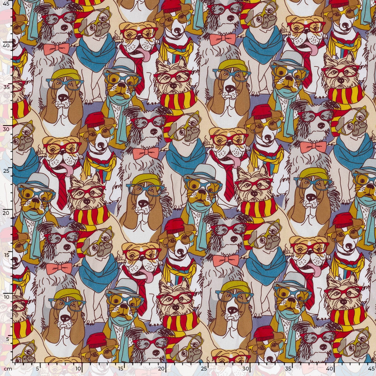 Cotton Canvas - Pop Art Dogs