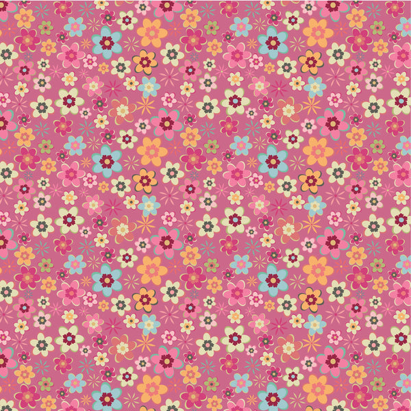 Calico Cowgirls by Poppie Cotton - Meadow Pink - Cotton Fabric