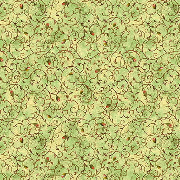 Enchanted Canopy - Rosebuds Scroll - Cotton Fabric