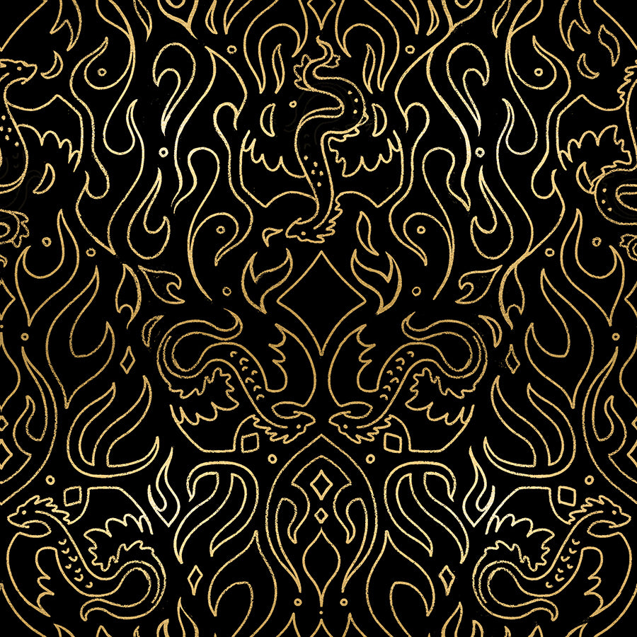 Fireglow by Ruby Star - Scribe Black - Cotton Fabric