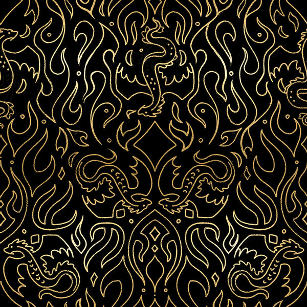 Fireglow by Ruby Star - Scribe Black - Cotton Fabric