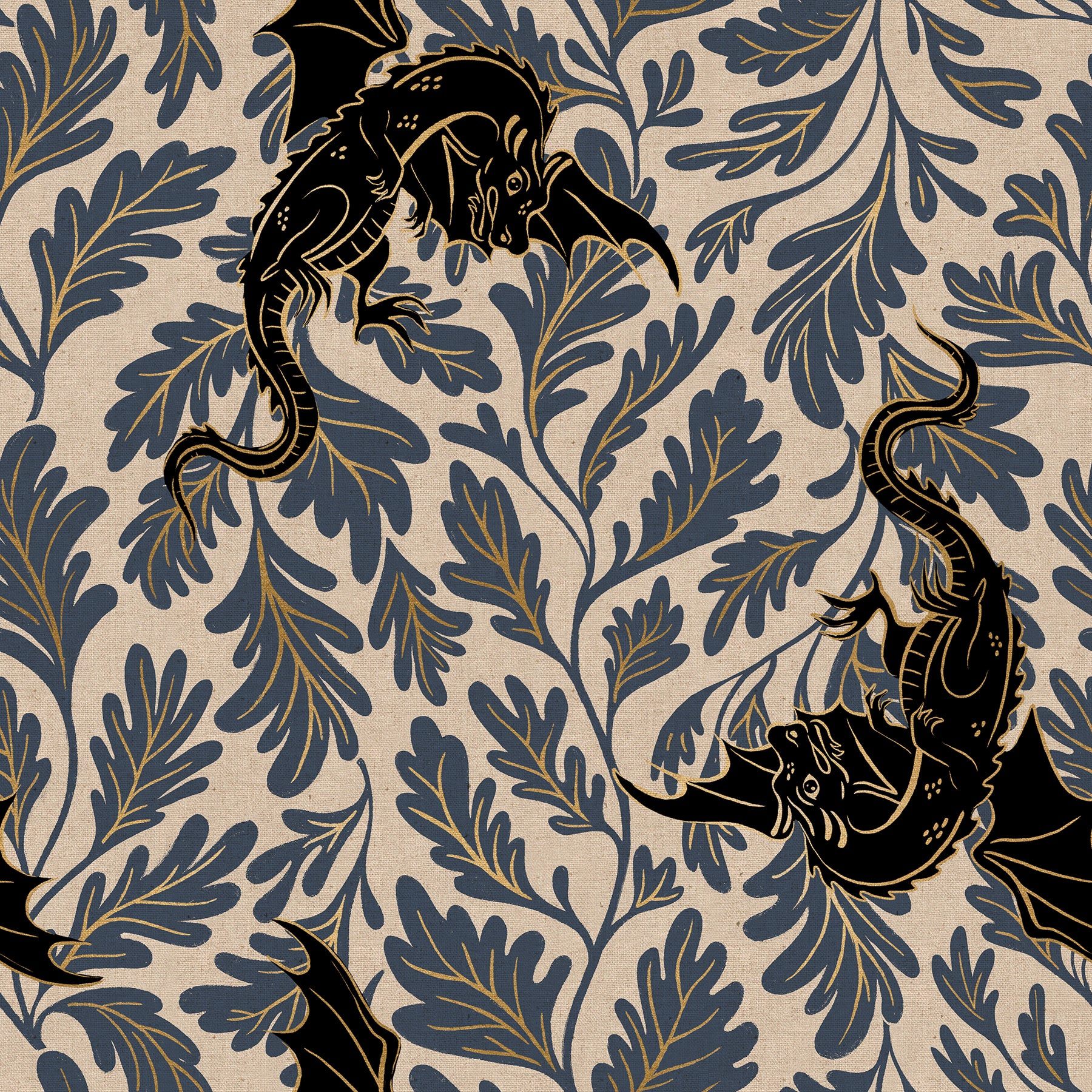 Fireglow by Ruby Star - Dragon Lair Smoke - Cotton Canvas Fabric